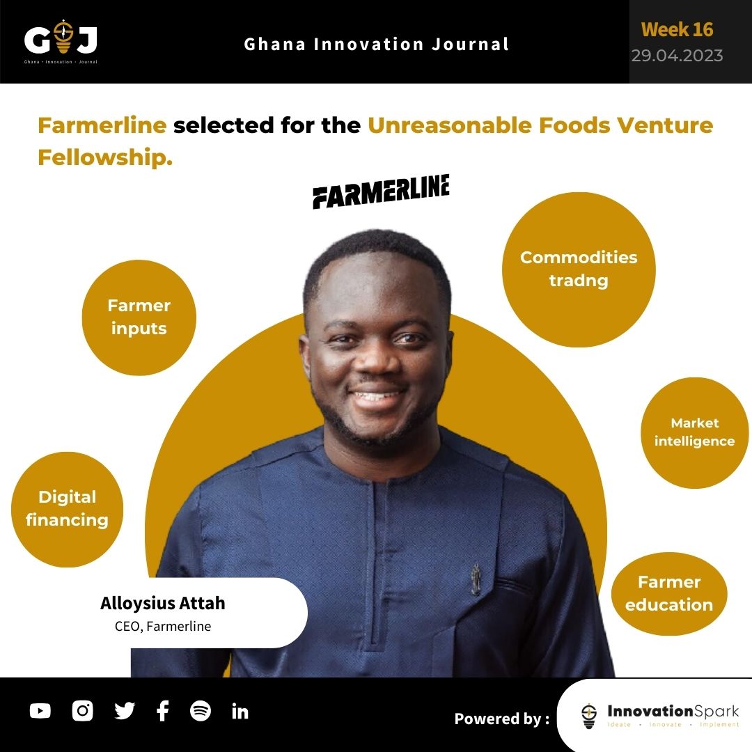 Farmerline selected for the Unreasonable Foods Venture Fellowship.