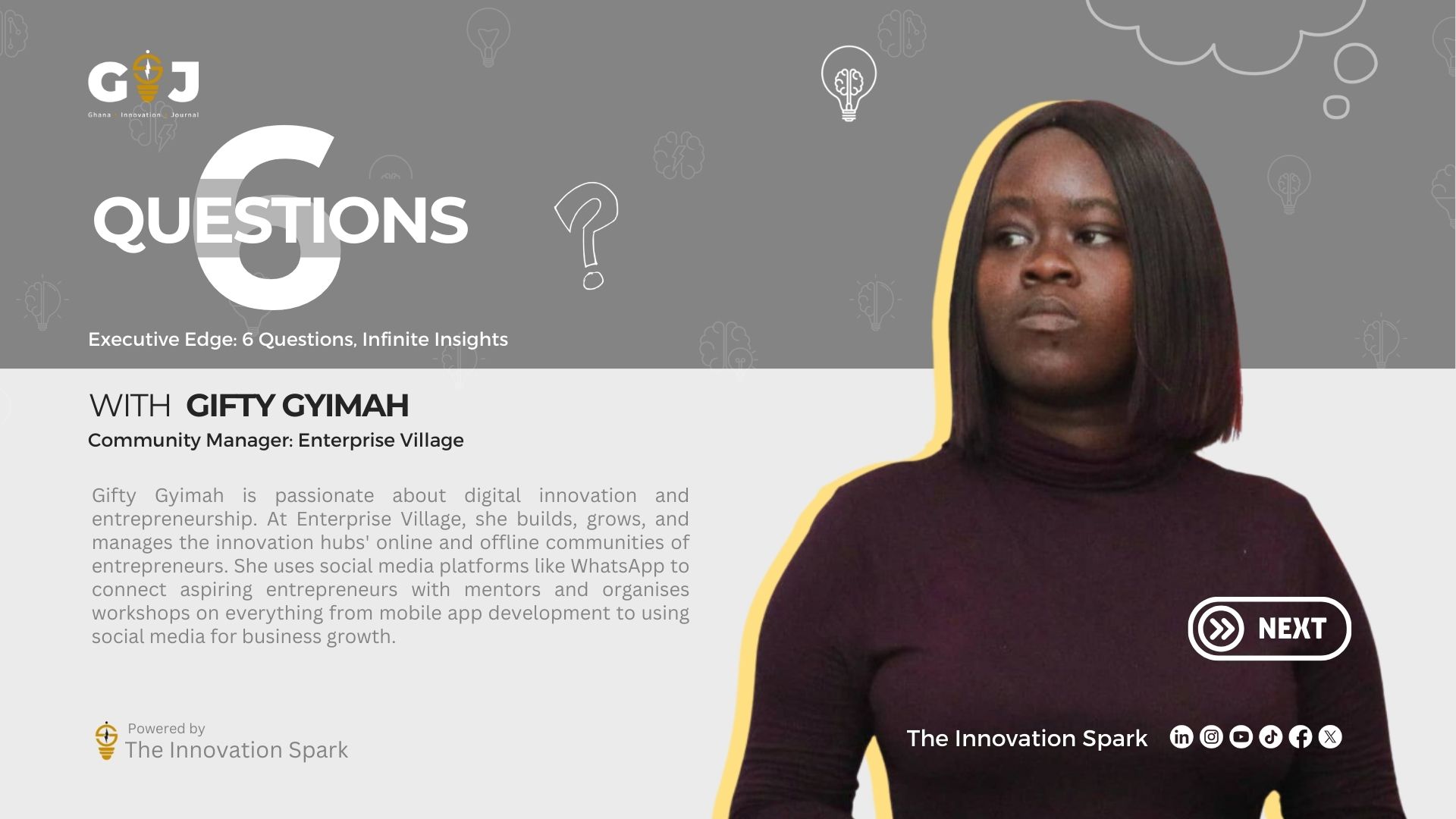 6 Questions with Gifty Gyimah (Community Manager, The Enterprise Village Hub)