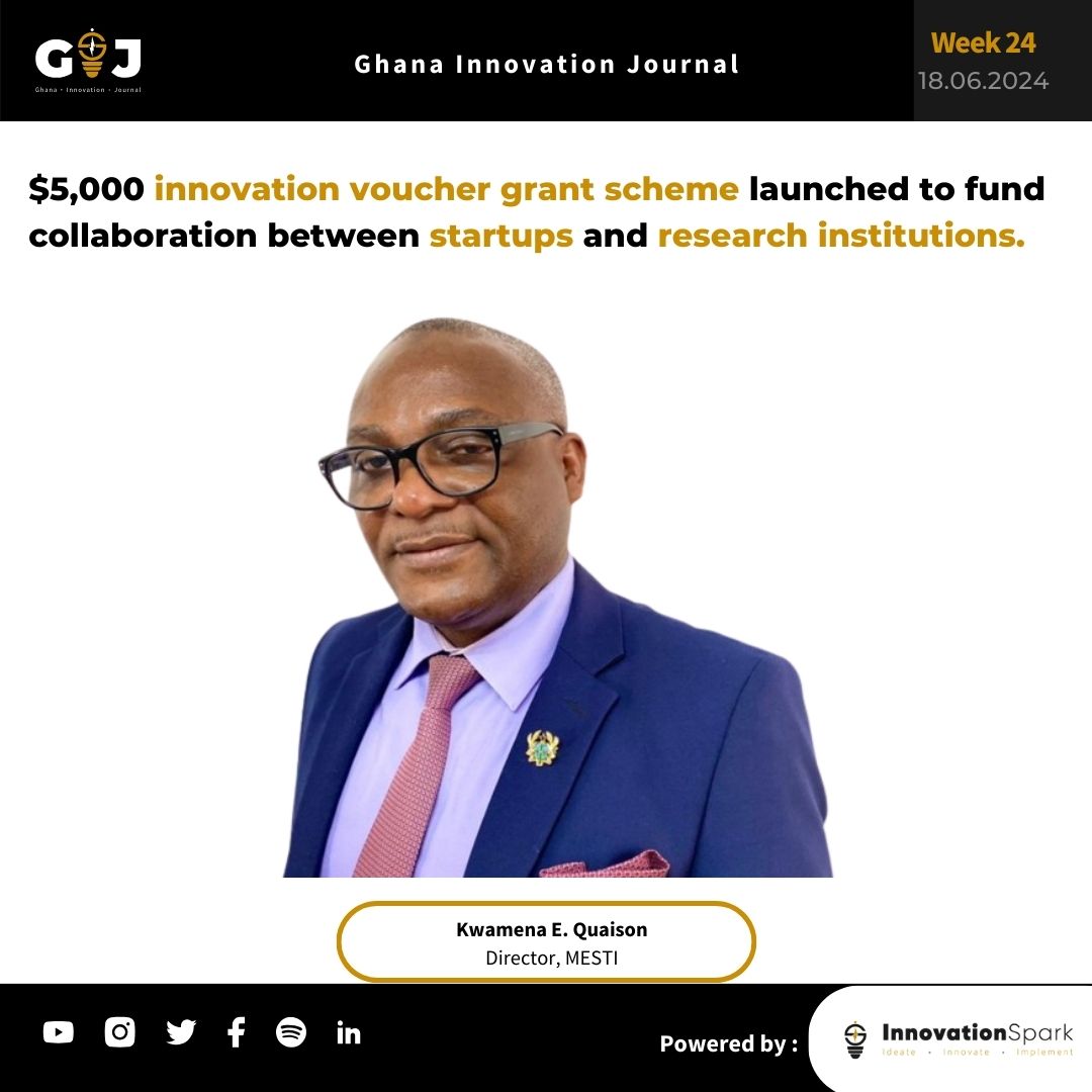 $5,000 innovation voucher grant scheme launched to fund collaboration between startups and research institutions.