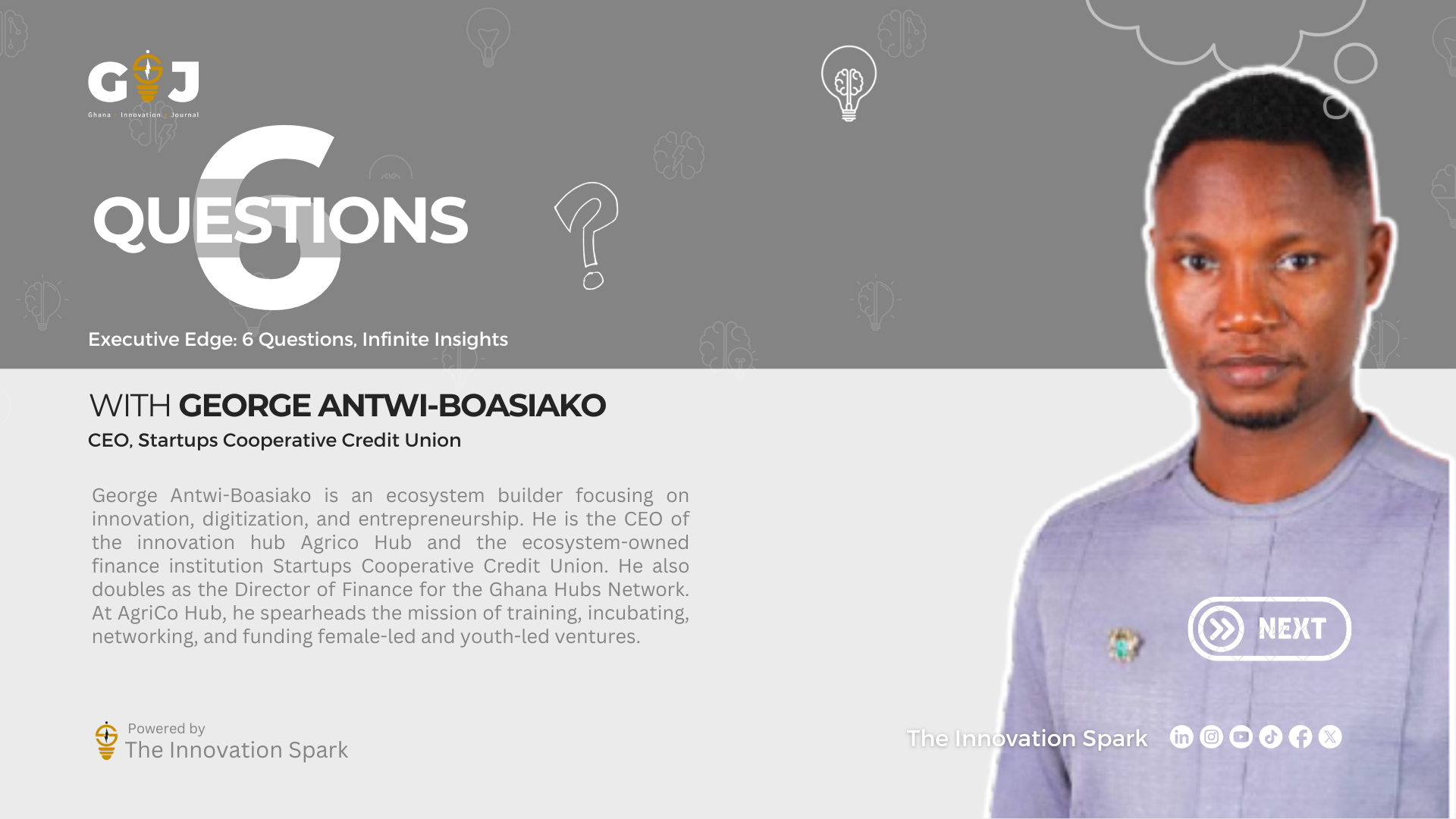 6 Questions with George Antwi Bosiako (CEO, Startups Cooperative Credit Union)