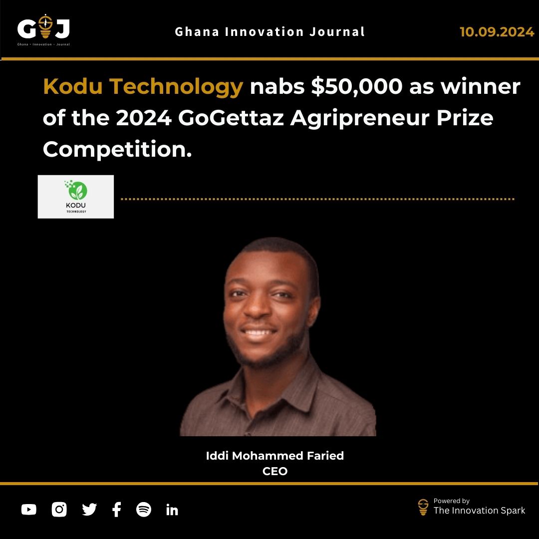 Kodu Technology nabs $50,000 as winner of the 2024 GoGettaz Agripreneur Prize Competition.