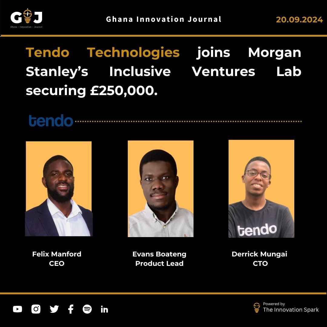 Tendo Technologies joins Morgan Stanley’s Inclusive Ventures Lab securing £250,000.