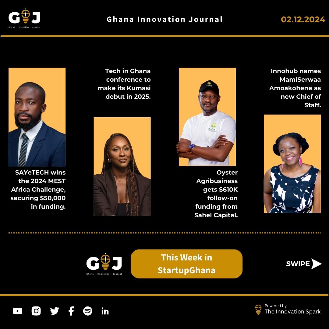 This Week in StartupGhana #28 |SAYeTECH nabs $50k | SEC issues crowdfunding licenses | Digital economy policy unveiled