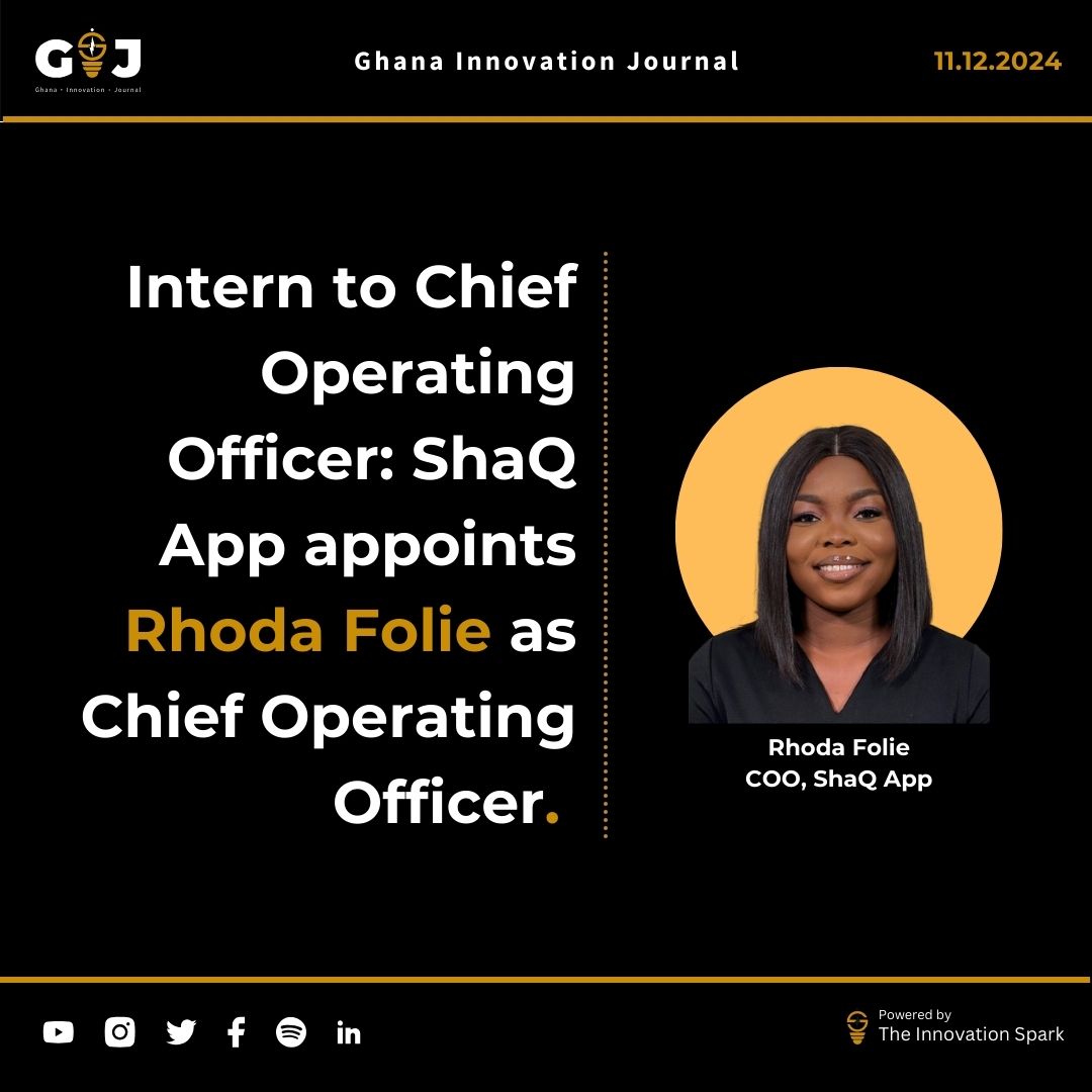 Intern to Chief Operating Officer: ShaQ App appoints Rhoda Folie as Chief Operating Officer.