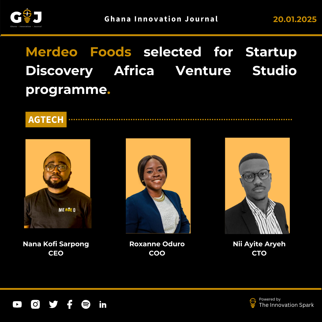 Merdeo Foods selected for Startup Discovery Africa Venture Studio programme.