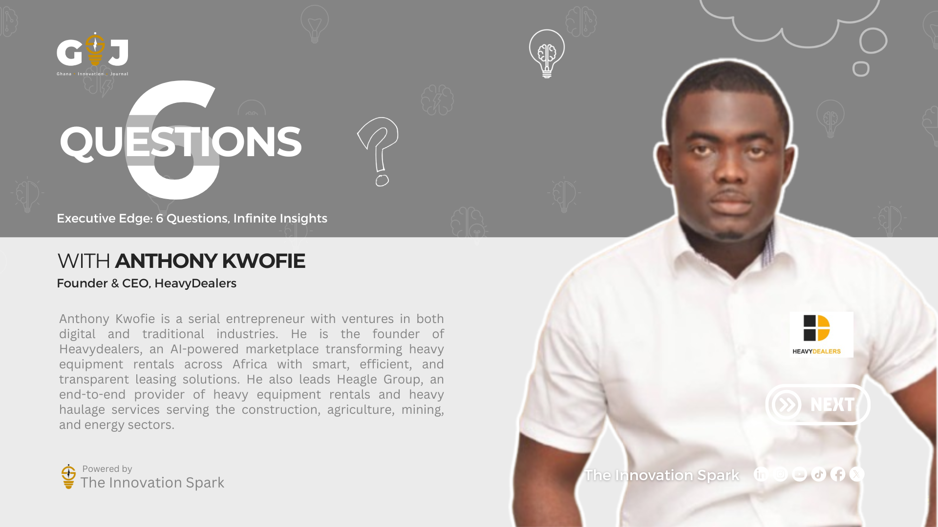 6 Questions with Anthony Kwofie (Founder & CEO, HeavyDealers)