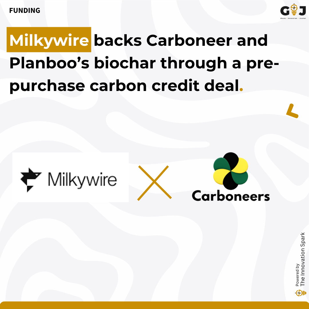 Milkywire backs Carboneer and Planboo’s biochar project through a pre-purchase carbon credit deal.